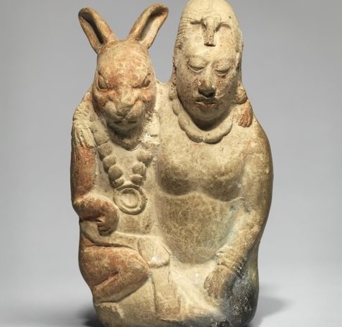 Ix Chel with Rabbit Statue